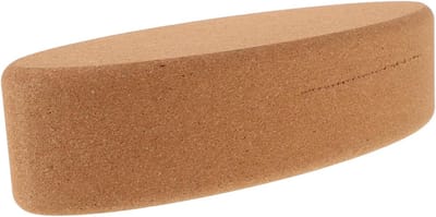 Yogablok Kurk - Oefenblok Dansblok - Flexibiliteit Verbeteren - Ovaal Ontwerp - 29.5 cm - Lichtbruin