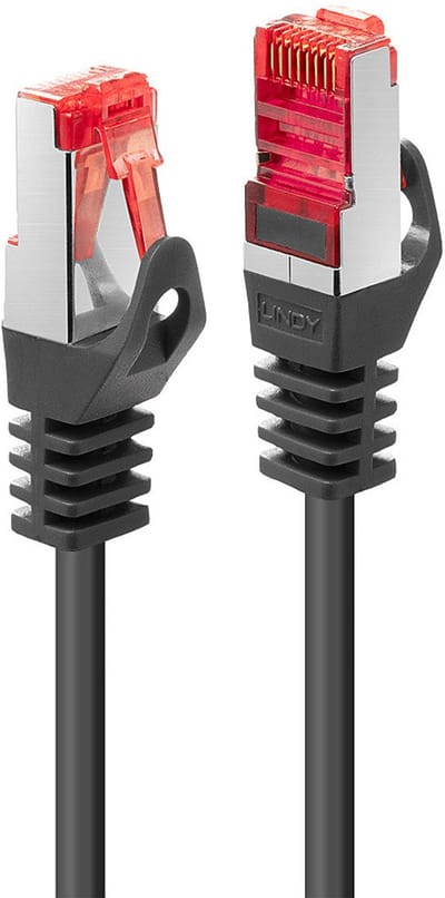 LINDY 47370 RJ45 Netwerkkabel, patchkabel 30.00 cm Zwart 1 stuk(s)