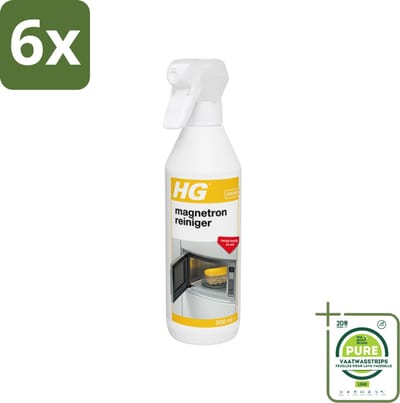 HG Magnetronreiniger 500 ml - Voordeelverpakking - 6 stuks - Magnetronreiniger - Vet verwijderen