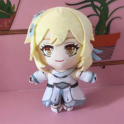 Genshin Impact Lumine Pluche Kussen Spel Lumine Cosplay Zacht Pluche Kussen Cartoon 20Cm Speelgoed Cadeau 20cm beige