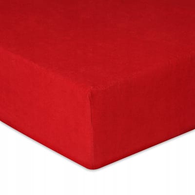 Badstof hoeslaken met elastiek 180/190x190/200 cm - Premium Rood