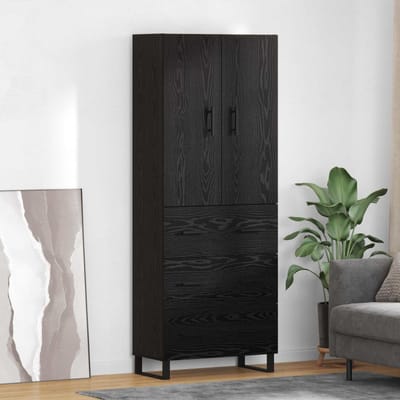 vidaXL - Highboard - 2 - st - Zwart - Eiken - 69,5 - x - 34 - x - 180 - cm