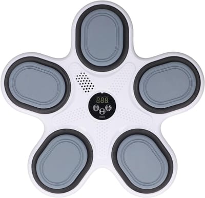 Muziek Boksapparaat - Interactief Bokstarget - Thuis Fitness - Real-time Reactietraining - 39 x 38 x 6 cm - Wit