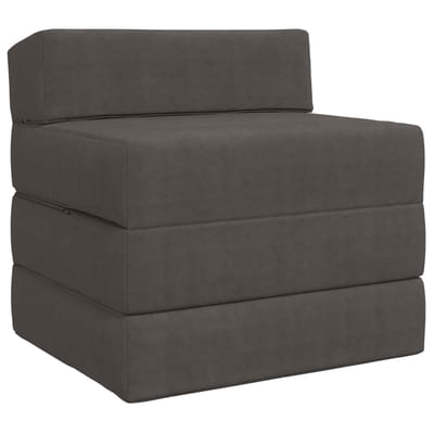 vidaXL - Vouwbare - Sofa - Bed - Donkergrijs - 200 - x - 70 - x - 15 - cm - Corduroy - stof