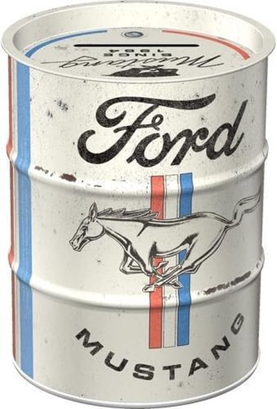 Spaarpot - Ford Mustang – Horse Stripes Logo (herbruikbaar)