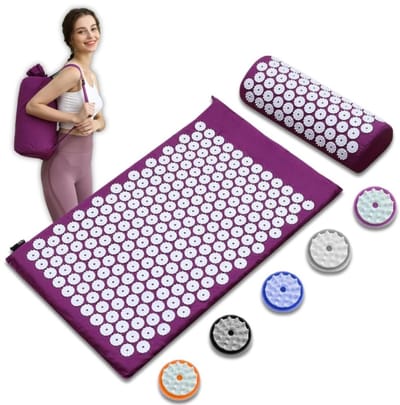 Spijkermat Premium Acupressuur Set Voor Diepe Ontspanning – Spijkermat Met Acupunctuur Kussen Voor Verlichting Van Spieren & Stress – Incl. Draagtas Voor Makkelijk Transport