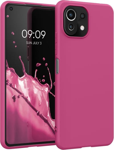 kwmobile telefoonhoesje geschikt voor Xiaomi 11 Lite (5G) NE / Mi 11 Lite (5G) - Hoesje voor smartphone - Back cover in frambozenroze