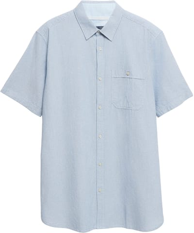 s.Oliver - male - Regular fit: fijn gestructureerd shirt met korte mouwen