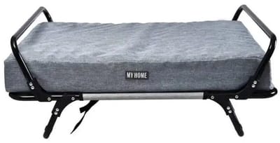 Hondenstretcher - Stretcher met Dik Kussen - Hondenbed Hondenbank - Voor Hond of Kat - Voor alle Leeftijden - Grijs - 82x60cm
