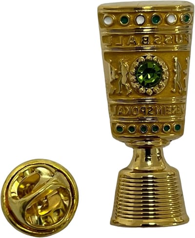 DFB-Pokal Voetbal Badge - Voetbal Pin - Voetbal Fan Trofee - Metaal - 3 cm - Zilverkleurig