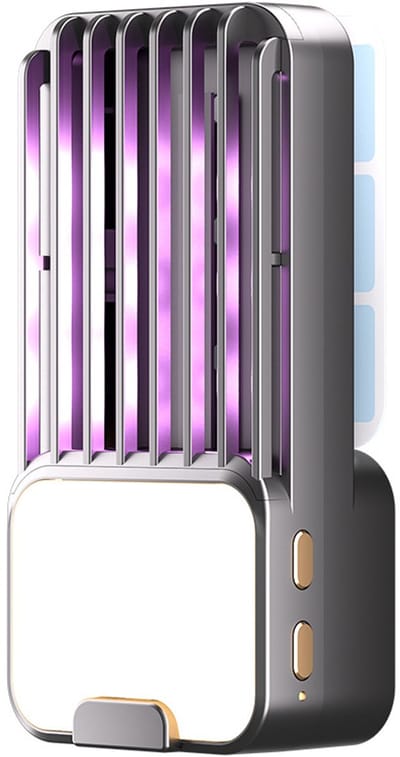 Elektrische Muggenlamp - 3-in-1 Insectenlamp en Vliegenvanger Binnen - USB Insectenval met 2000V Hoogspanning en Kleefkaarten - Anti-Muggenlamp voor Slaapkamer, Keuken en Kantoor - Bereik 100 m² - Zwart (1 Stuk)
