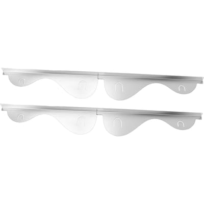 Couvercles d'espaces de comptoir pour cuisinière en acier inoxydable réglables de 35 à 69,5 cm Protections d'espaces de cuisinière Kit de garniture de cuisinière pour cuisine Argent