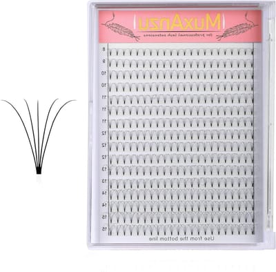 Wimperwaaiers - Voorgevormde wimpers - Volume creëren - Korte steel - 5D 0.07 D MIXED - Zwart