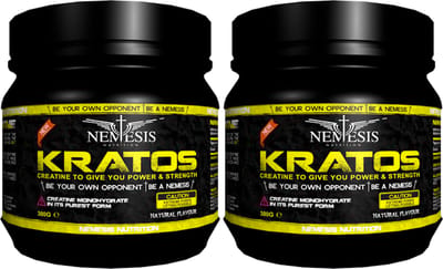 Nemesis Nutrition KRATOS Creatine Monohydrate – 2 x 500 g – 1 kg – 200 Mesh – 200 Doseringen – Creatine Poeder – Zonder Smaak