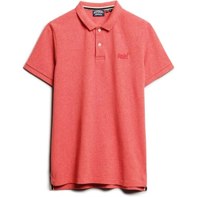 Superdry Classic Pique Korte Mouw Poloshirt Oranje M Man