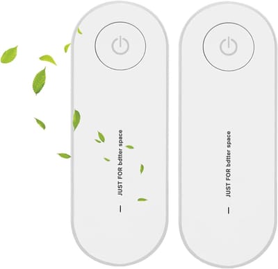 Ulisem - Luchtreiniger - 2 stuks - Stekker - Mini draagbaar - 20M negatieve ionen per seconde - 46 vierkante meter - 1 watt laag energie - Zonder filters - Geschikt voor badkamer en woonkamer