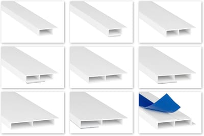 Holle Kamerprofielen PVC 7mm - Zelfklevende Afdeklijsten voor Wandafsluitingen - 2 Meter per Lijst