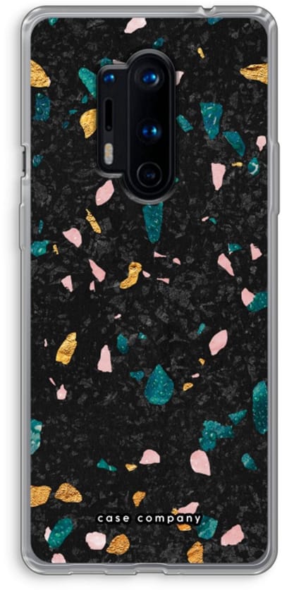 Case Company® - Hoesje geschikt voor OnePlus 8 Pro hoesje - Terrazzo N°10 - Soft Cover Telefoonhoesje - Bescherming aan alle Kanten en Schermrand