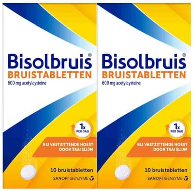 Bisolvon Bisolbruis - 2 x 10 bruistabletten - Voordeelverpakking