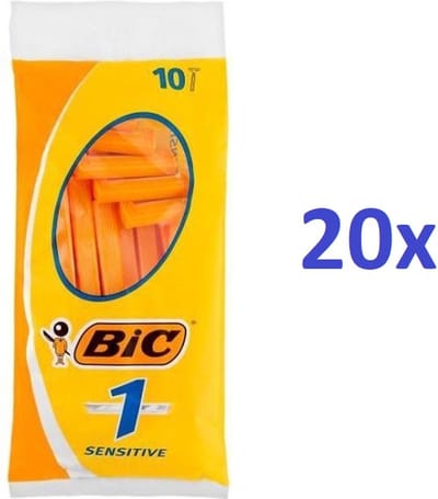 Bic 1 Sensitive Man Wegwerpscheermesjes 20x10st
