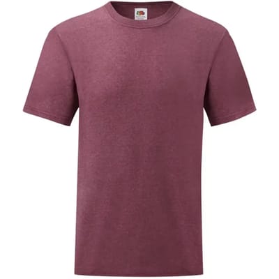 T-shirt Fruit Of The Loom Valueweight Volwassen Burgundy - S