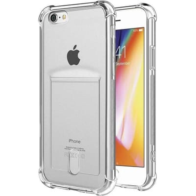 ShieldCase Shock case met pasjeshouder geschikt voor Apple iPhone SE 2022 - Schokbestendige Beschermcase - Stijlvolle Bescherming met Opbergruimte - Kras- en Valbestendige Case - Stijlvol Hoesje met Extra Opbergruimte