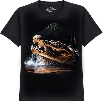 KIDS Krokodil Crocodile In Water The Coloured House KIDS T-shirt XL