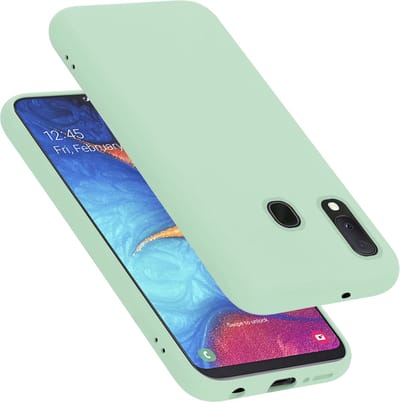 Cadorabo Hoesje geschikt voor Samsung Galaxy A10e / A20e in LIQUID LICHT GROEN - Beschermhoes gemaakt van flexibel TPU silicone Case Cover