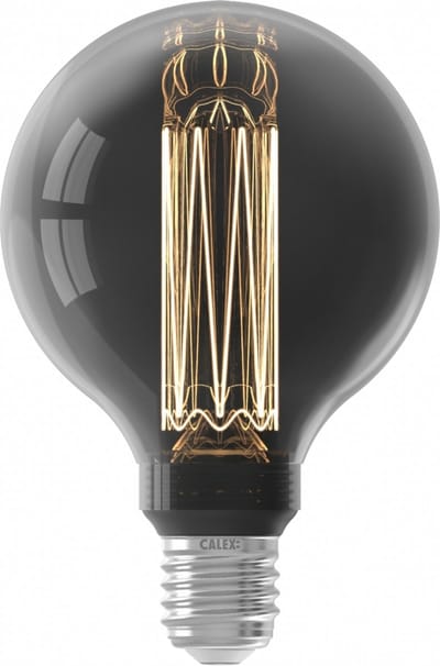 Calex Crown Series LED Lamp - E27 - G95 Lichtbron Titanium - 3.5W - Dimbaar