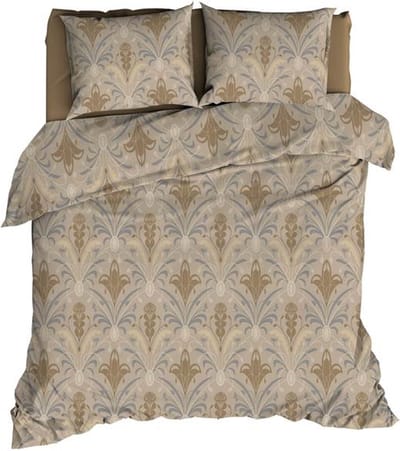 Satin d'Or Belgravia Dekbedovertrek - Tweepersoons - 200x200/220 cm - Beige/Grijs