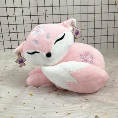 Spel Genshin Impact Yae Miko Vos Pluche Pop Speelgoed Yaemiko Cosplay Rekwisieten Sierkussen Kerstcadeaus 20cm roze