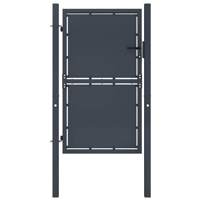 vidaXL - Tuinpoort - staal - 100x150 - cm - antraciet