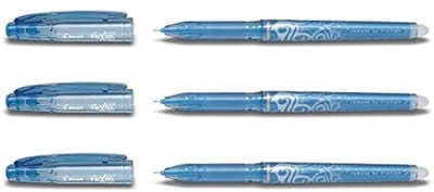 Lichtblauwe rollerball pen met tussenliggende inktverwijdering, 0,5mm