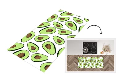 Keukenloper - Loper keuken - Avocado - Patronen - Pastel - 120x50 cm - Keukenloper vinyl