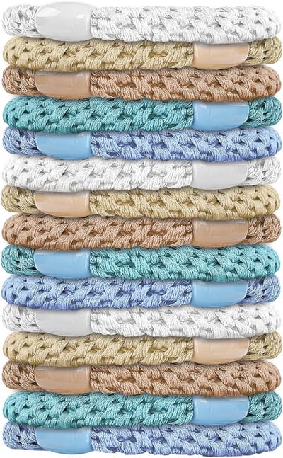 15 Stuks Elastische Haarelastieken in Diverse Kleuren, Bescherming voor Dun, Dik en Lang Haar, Ideaal voor Vrouwen en Meisjes
