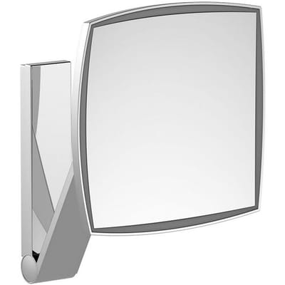 Keuco iLook-move cosmetic mirror rectangular with 5x magnification, LED illuminated, flush-mounted cable guide 17613019003
