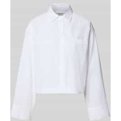 oversized overhemdblouse van puur biologisch katoen model 'Astha'