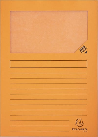 Exacompta 16x FOREVER Pak van 25 venstermappen 120g/m2 - 22x31cm voor A4 - Oranje - 50254E