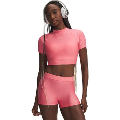 Under Armour Heatgear Crop Ondergoed Shirt Dames Roze K600