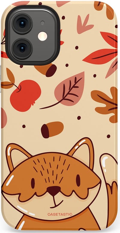 Casetastic hoesje geschikt voor Apple iPhone 12 Mini - Dubbellaagse bescherming - Boskat op avontuur - Fashion Case - Zand Terracotta Rood