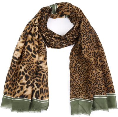 Sunset Fashion - Luxe zomer sjaal met dieren print - Green