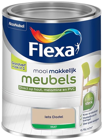 Flexa - Mooi Makkelijk Meubels Mat - Iets Dadel - Mengverf - 750 Ml