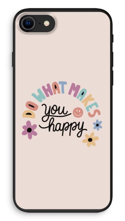 Case Company® - Hoesje geschikt voor iPhone 7 hoesje - Happy days - Biologisch Afbreekbaar Telefoonhoesje - Bescherming alle Kanten en Schermrand