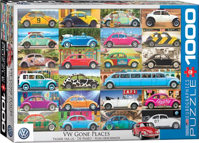Eurographics & Volkswagen - VW Gone Places - 1000 stukjes 68×48cm (b×h) - Legpuzzel