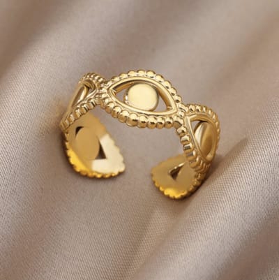 Hiden - Moderne Ring - Ringen Dames - Goudkleurig - Sieraden - Ringen set - Mystic Eyes Ring