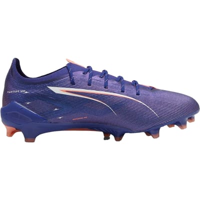 Puma Ultra 5 Ultimate voetbalschoenen voor heren, voor harde ondergrond (Paars/Wit/Oranje)