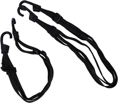 Elastische spanner - Spanband met haak - Bagage vastzetten - Verstelbaar ontwerp - 60-90 cm - Zwart