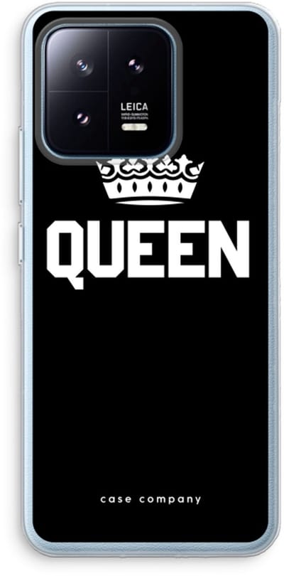 Case Company® - Hoesje geschikt voor Xiaomi 13 Pro hoesje - Queen zwart - Soft Cover Telefoonhoesje - Bescherming aan alle Kanten en Schermrand