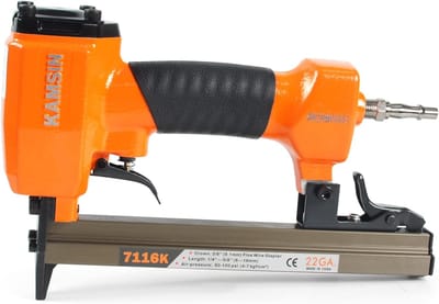 Pneumatische Tacker - Lucht Tackel - Meubels Bekleden - Lichtgewicht Aluminium - 100 Staples - Oranje