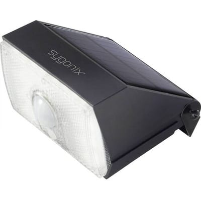 Sygonix SY-4673536 Wandlamp op zonne-energie met bewegingsmelder LED LED vast ingebouwd 10 W Zwart